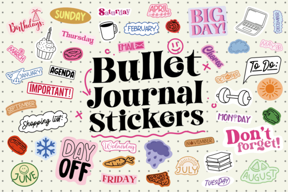 Bullet Journal Sticker Set Embroidery Review