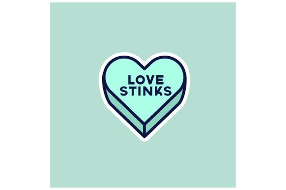 Candy Heart Love Stinks Sticker Review