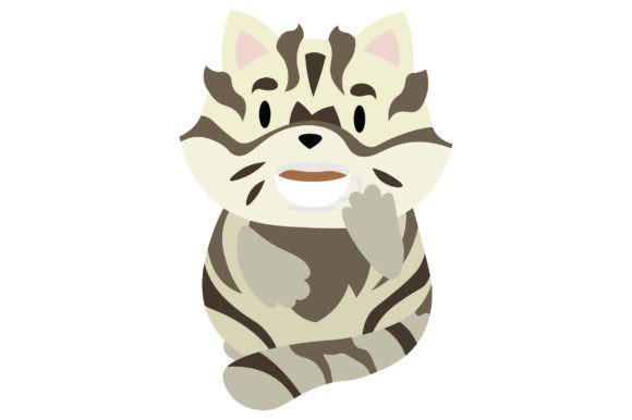 Kawaii Cat Drinking Tea Sticker Review