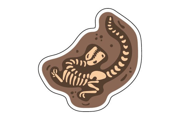 Underground Dinosaur Fossil Sticker Review
